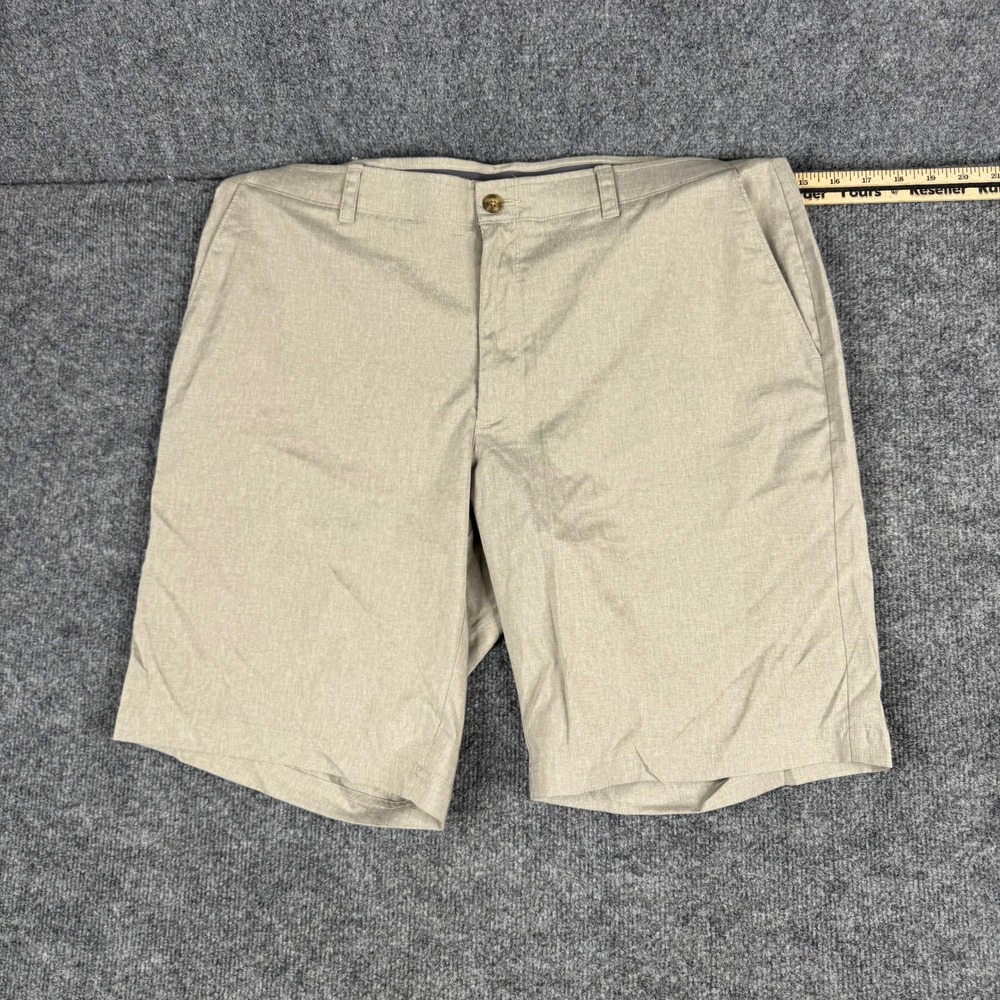 PGATour Shorts Mens Size 38 Beige Golf Performance Stretch Flat Front Casual